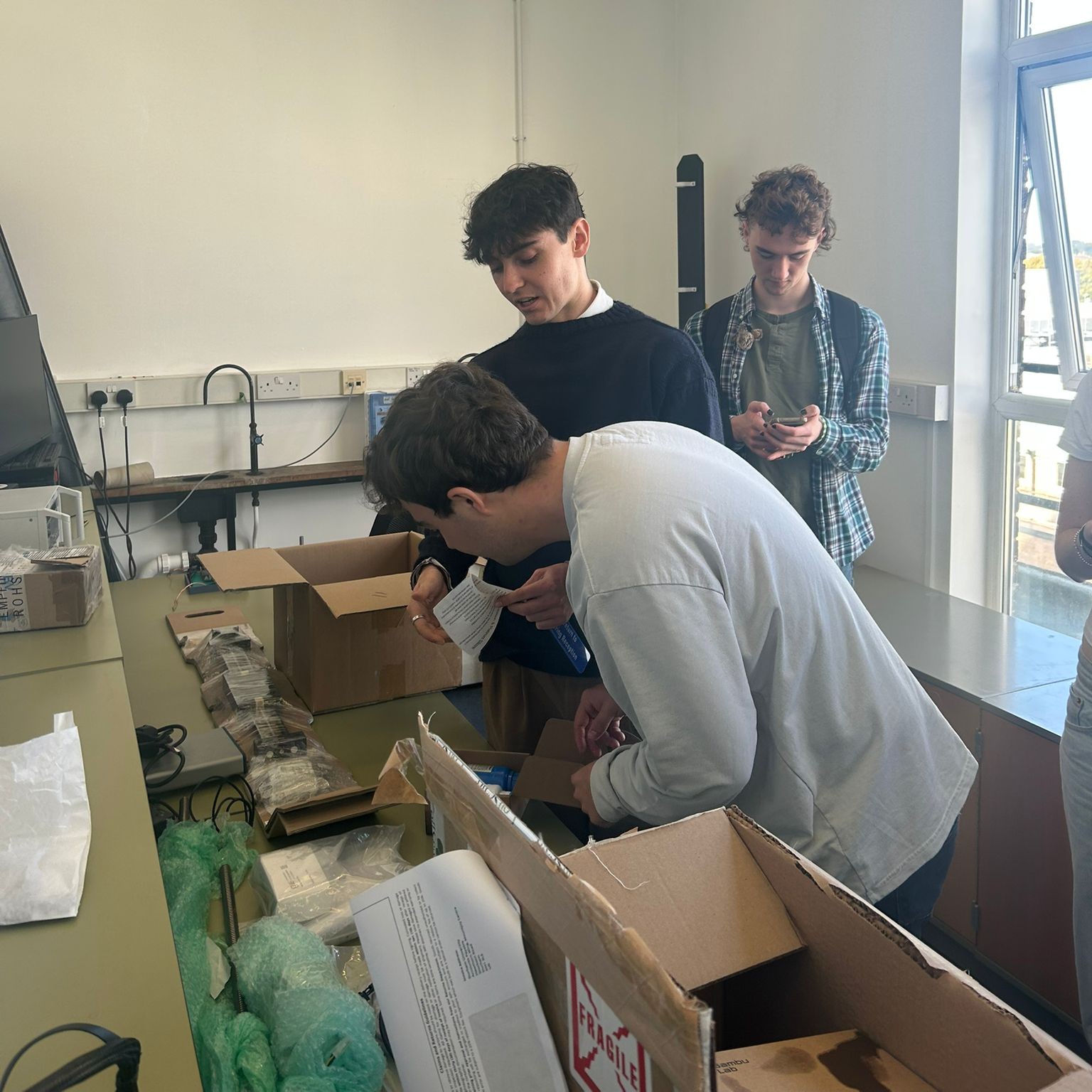 Unboxing new equipment